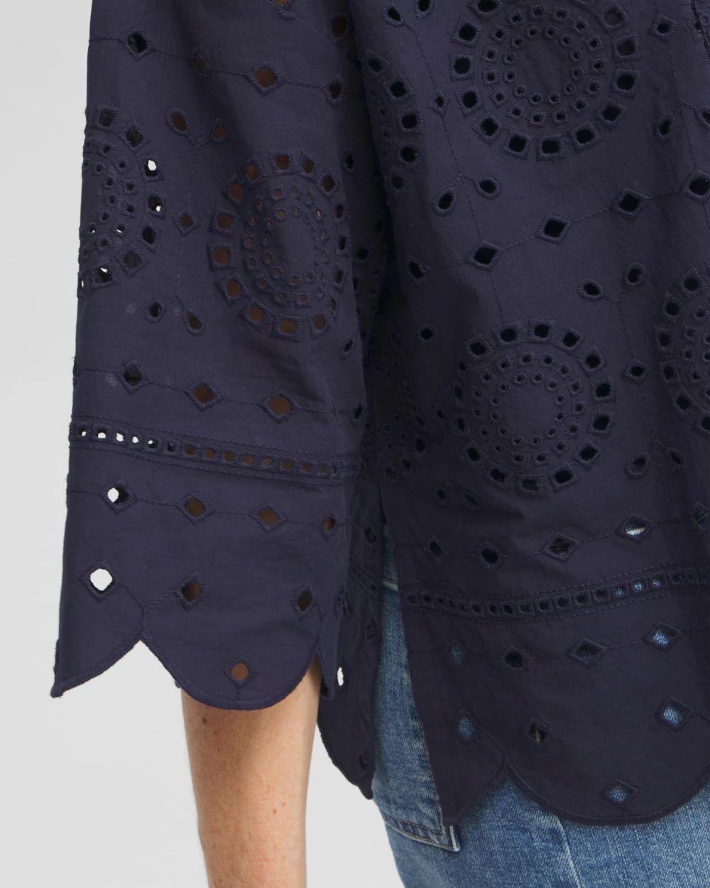 Eyelet Short Kimono | Chico's